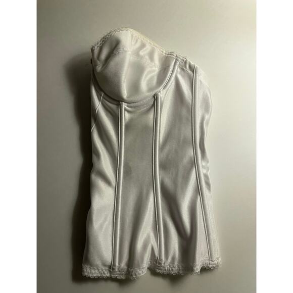 Dominique Women's Longline Corset Full Figure Bustier Bra #8950 White 36B - Picture 7 of 12